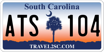 SC license plate ATS104