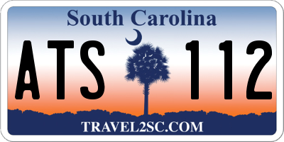SC license plate ATS112