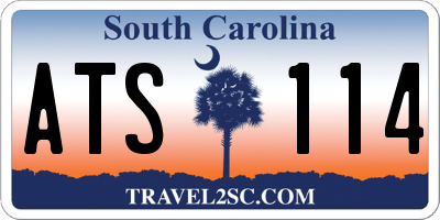 SC license plate ATS114