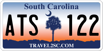 SC license plate ATS122