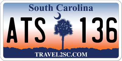 SC license plate ATS136