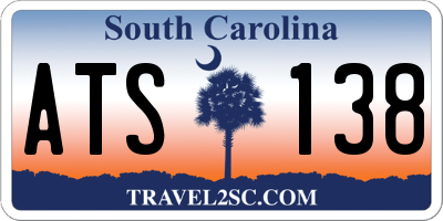 SC license plate ATS138