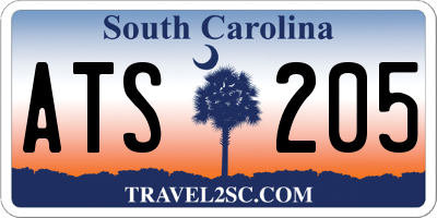 SC license plate ATS205