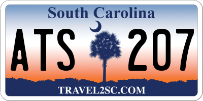 SC license plate ATS207