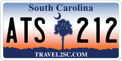 SC license plate ATS212