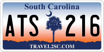 SC license plate ATS216