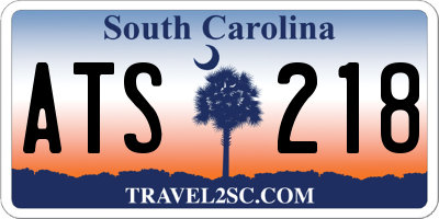 SC license plate ATS218
