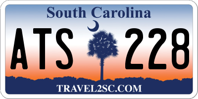 SC license plate ATS228