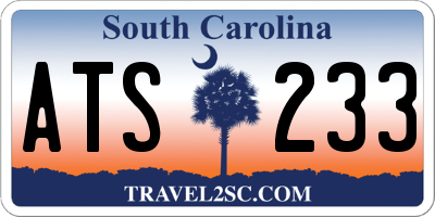 SC license plate ATS233