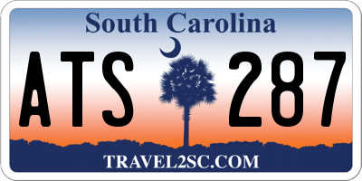 SC license plate ATS287