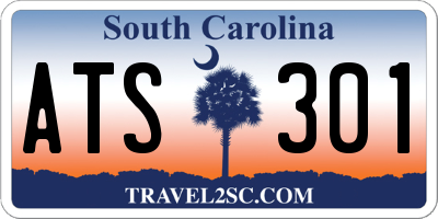 SC license plate ATS301