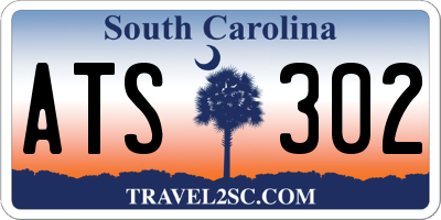 SC license plate ATS302
