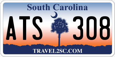 SC license plate ATS308