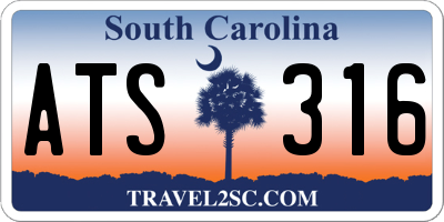 SC license plate ATS316