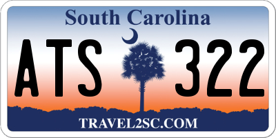 SC license plate ATS322