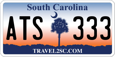 SC license plate ATS333