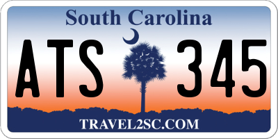 SC license plate ATS345
