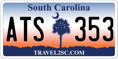 SC license plate ATS353