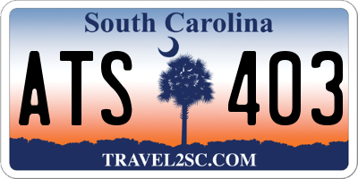 SC license plate ATS403