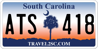 SC license plate ATS418