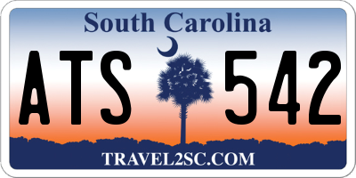 SC license plate ATS542