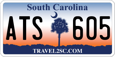 SC license plate ATS605