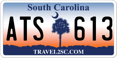 SC license plate ATS613