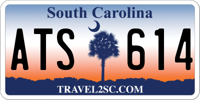 SC license plate ATS614