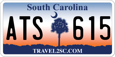SC license plate ATS615