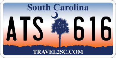 SC license plate ATS616