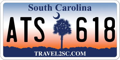 SC license plate ATS618