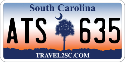 SC license plate ATS635