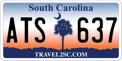 SC license plate ATS637