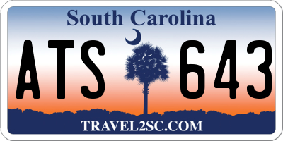 SC license plate ATS643