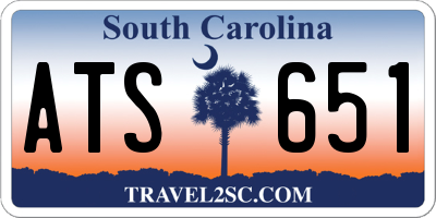 SC license plate ATS651