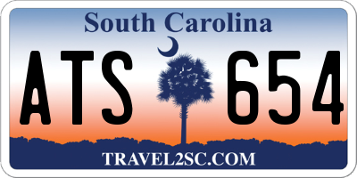 SC license plate ATS654