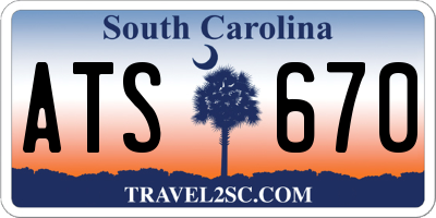 SC license plate ATS670