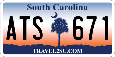 SC license plate ATS671