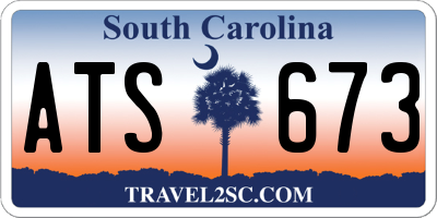 SC license plate ATS673