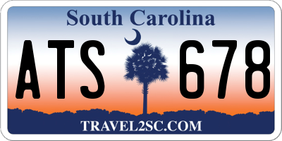SC license plate ATS678