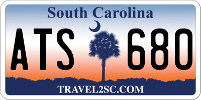 SC license plate ATS680