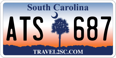 SC license plate ATS687