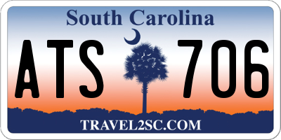 SC license plate ATS706