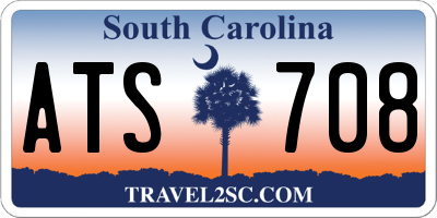 SC license plate ATS708
