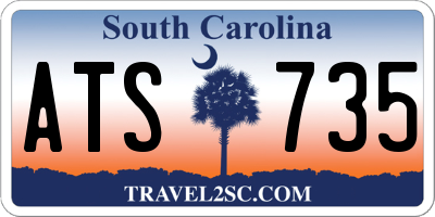 SC license plate ATS735