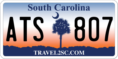 SC license plate ATS807