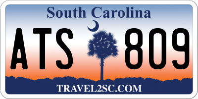 SC license plate ATS809