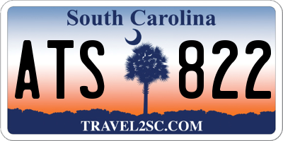 SC license plate ATS822