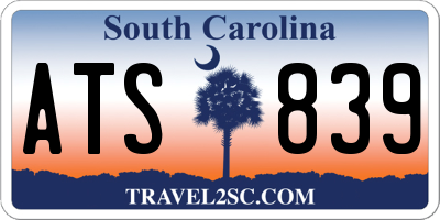 SC license plate ATS839