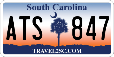 SC license plate ATS847